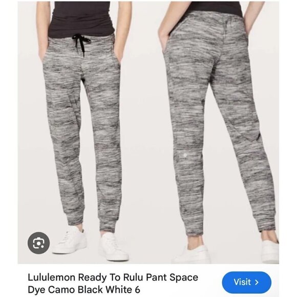 LULULEMON Ready To Rulu Jogger , Space dye camo black, Size 6 B122 - Picture 1 of 11